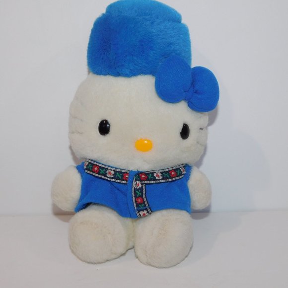 Vintage 1999 Hello Kitty Sanrio Smiles 8" Plush in Russian Outfit Stuffed toy - Picture 2 of 4